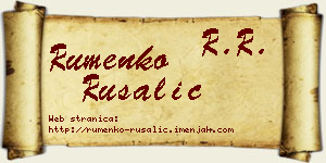 Rumenko Rusalić vizit kartica